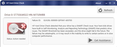 hp failed hard drive test|drive self test support false.